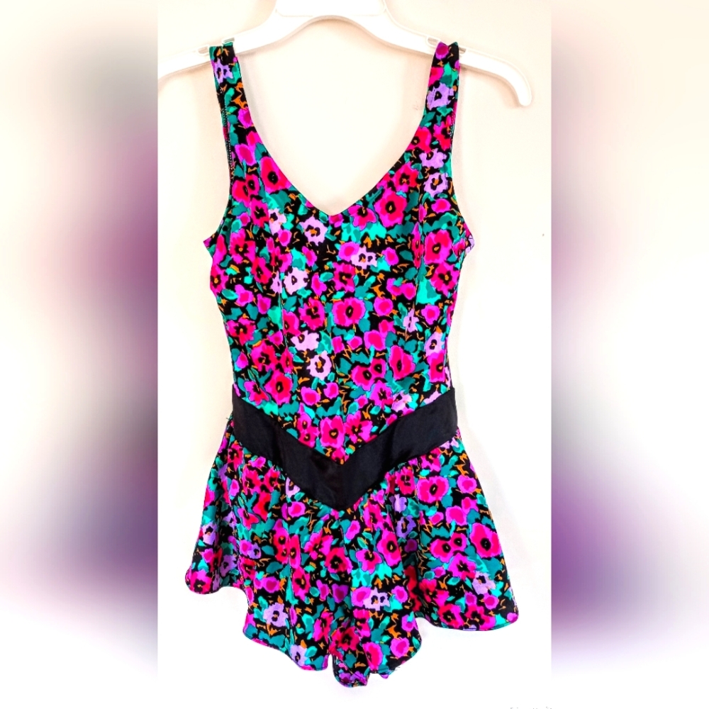 New Floral Swimsuit. Size 10, By Maxine Of Hollywood, USA, no tag